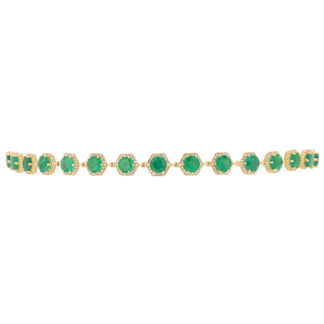  Inspire Emerald and Diamond Bracelet