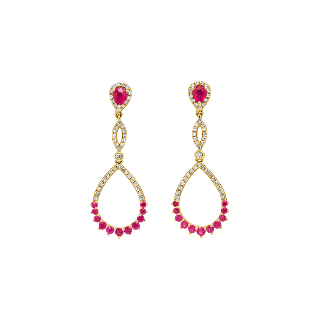  Cantevole Ruby and Diamond Earrings