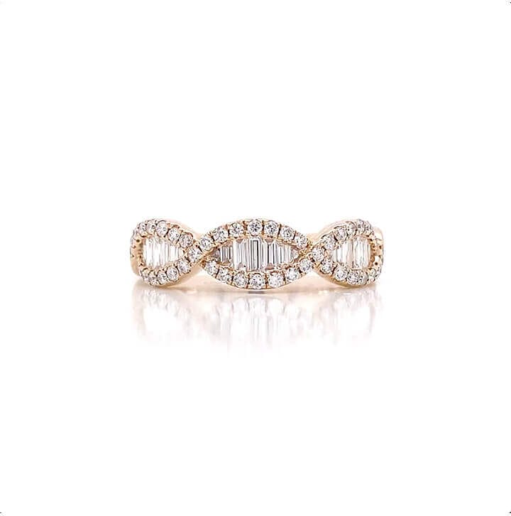  Intersect Diamond Ring