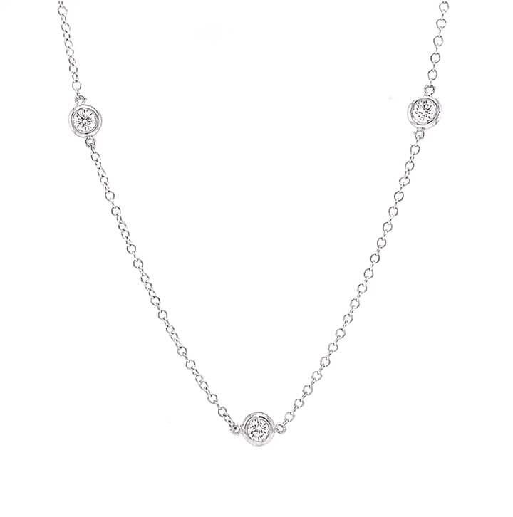  Bezel Diamond Necklace