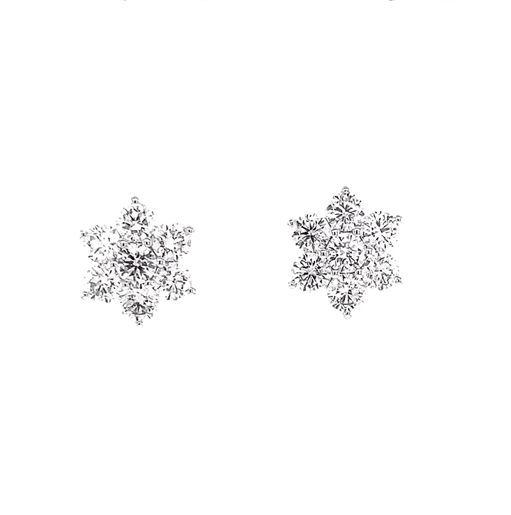  Star Cluster Diamond Earrings