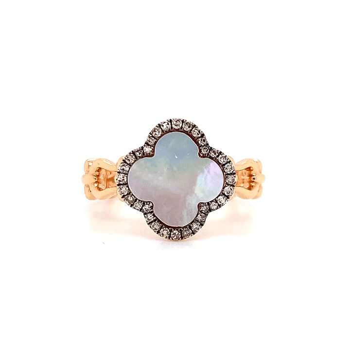  Palo Mother Of Pearl Diamond Ring