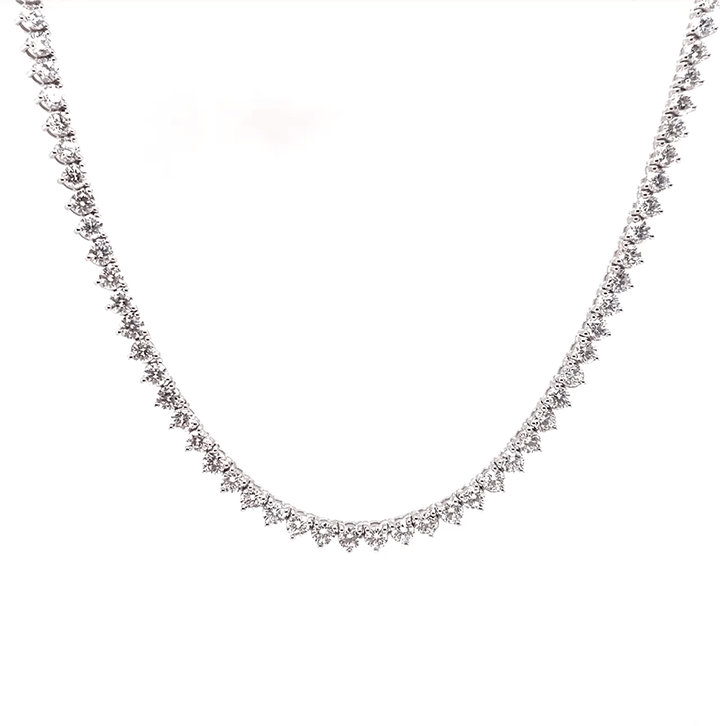 3-Prong Tennis Necklace