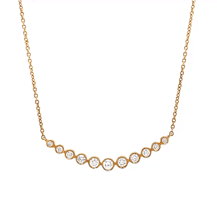 Graduated Bezel Necklace