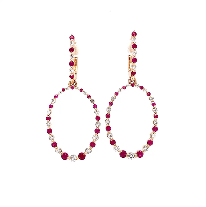 Zaros Ruby & Diamond Earrings