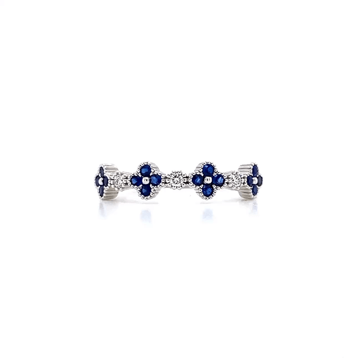 Petite Lonina Sapphire & Diamond Ring