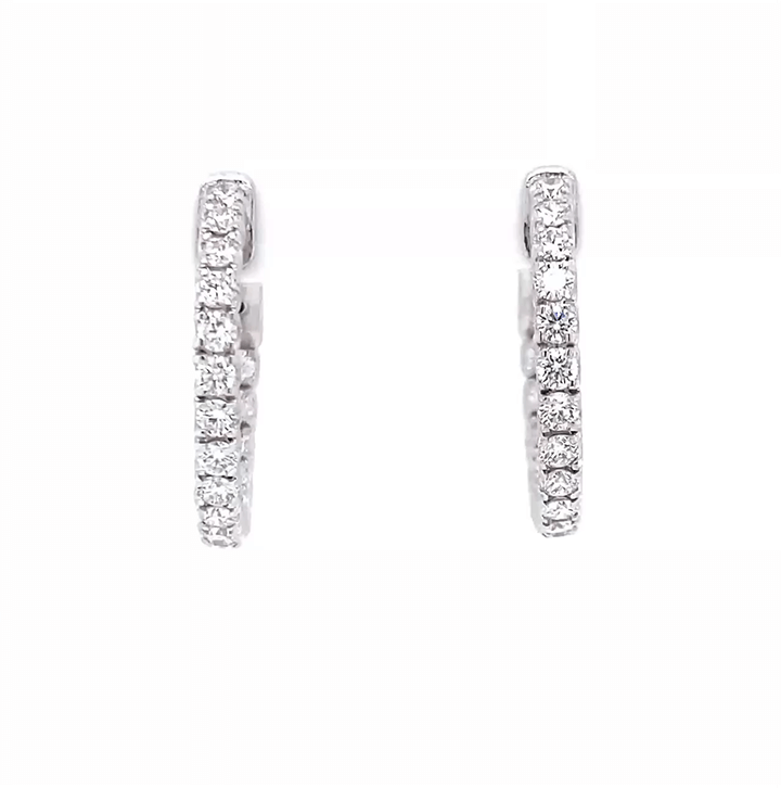 In & Out Diamond Hoops
