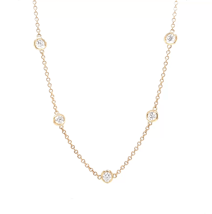 Bezel Diamond Necklace